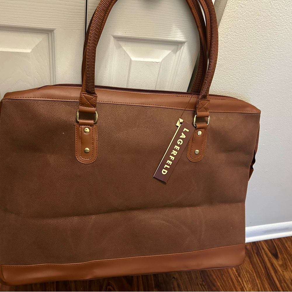 Lagfield Brown Leather Tote Bag